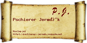 Pschierer Jermák névjegykártya